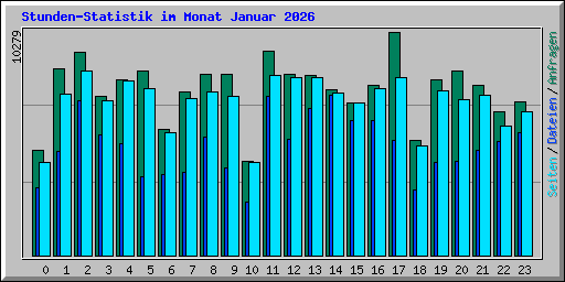 Stunden-Statistik im Monat Januar 2026